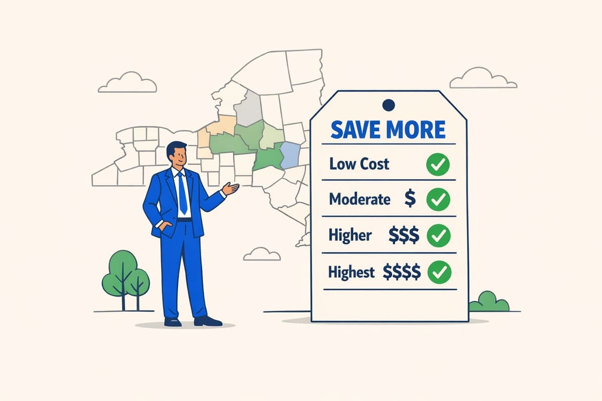 Transparent county-by-county pricing for NY LLC publication services